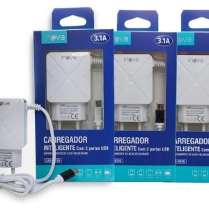 Carregador Cabo V8 3.1A 2 USB CAR-9016 Inova