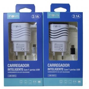 Carregador Cabo V8 2.1A 1 USB CAR-9012 Inova