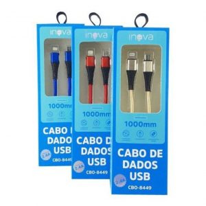 Cabo Iphone-V8 USB 2.4A 1 Metro CBO-8449 Inova