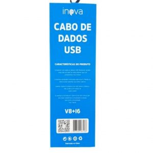 Cabo Iphone-V8 USB 2.4A 1 Metro CBO-8449 Inova
