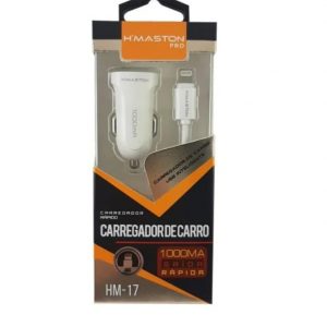 Carregador Veicular C/ Cabo Iphone 1 USB CAR-HM17 H’maston