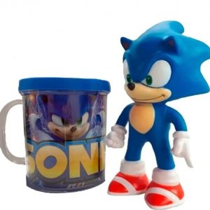 Boneco Sonic + Caneca Personalizada 350ML