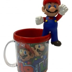 Boneco Super Mário Bros Nitendo + Caneca Personalizada 350ML