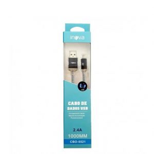 Cabo V8 USB 2.4A 1 Metro CBO-5521 Inova