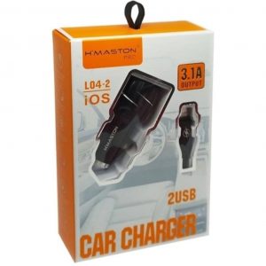 Carregador Veicular c/ Cabo Iphone 3.1A 2USB L01-2 H’maston