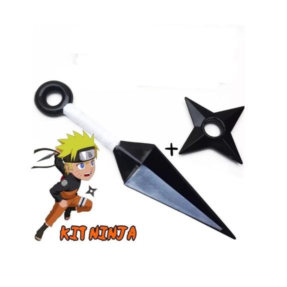 Kit Completo do Naruto / Boneco do Naruto/ Kunai/Shuriken/Bandana