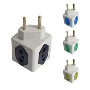 Adaptador de Tomada T Cubo c/ 4 Entradas 10A-20A/250V