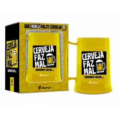 Caneca Gel Cerveja 300ML Cerveja Faz Mal Brasfoot