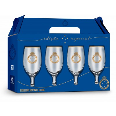Taça Windsor C/ 4UN Cruzeiro Serie Ouro 330ML 2716 Brasfoot